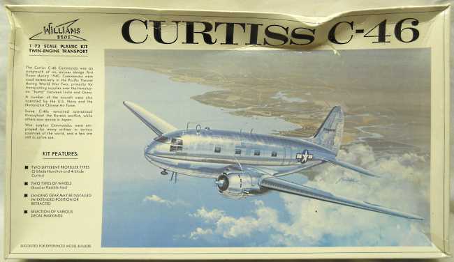 Williams Brothers 1/72 Curtiss C-46 Commando - Flying Tigers /  Chinese Air Force / USAAF 1944, 72-346 plastic model kit